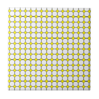 Gelbe Rhombus-Keramik, klein (4,25" x 4,25") Fliese