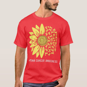 Gelbe Ribbon Sonnenblume Sarcoma Krebs Bewusstsein T-Shirt