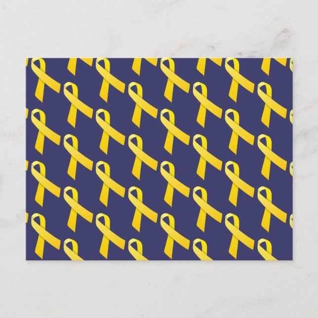 Gelbe Ribbons Postkarte (Vorderseite)