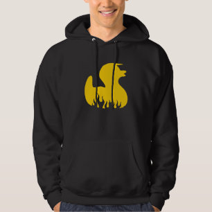 Gelbe Rockabilly Ente Hoodie
