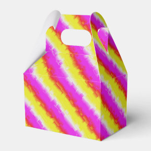 Gelbe Rosa Artdeco Regenbogen Streifen Geschenkschachtel