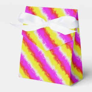 Gelbe Rosa Artdeco Regenbogen Streifen Geschenkschachtel