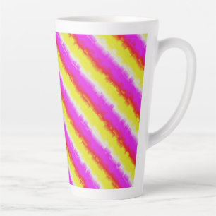 Gelbe Rosa Artdeco Regenbogen Streifen Milchtasse