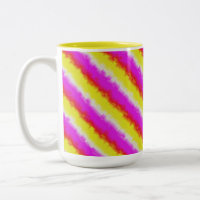 Gelbe Rosa Artdeco Regenbogen Streifen