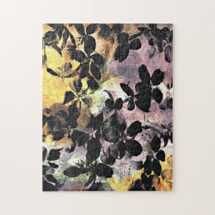 Gelbe rosa Blume Muster Blumengrafik