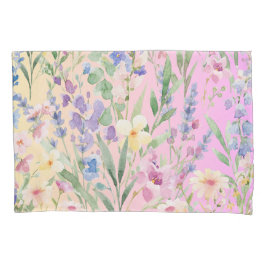 Gelbe Rosa Farbige Blumen Kissenbezug