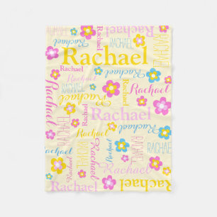 Gelbe Rosa Mädels Name Rachael Blume Decke
