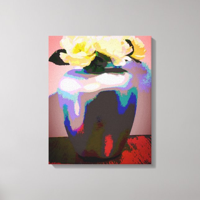 Gelbe Rose aus Texas Leinwanddruck (Vorderseite)