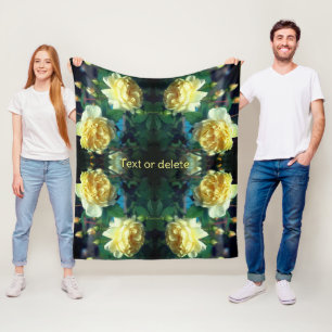 Gelbe Rose Blume Abstrakt Personalisiert Fleecedecke