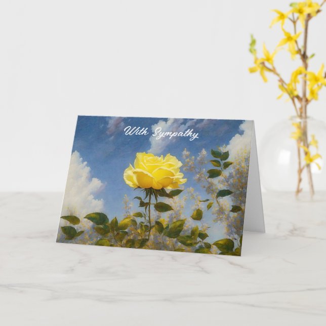 Gelbe Rose Blume Art Sympathie Karte (Gelbe Blume)