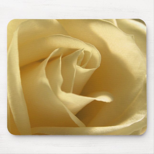Gelbe Rose Blume Petalen Hübsches Foto Mousepad (Vorne)