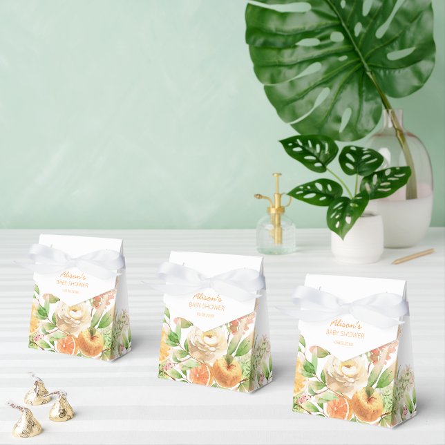 Gelbe Rose Blumengrün Girl Babydusche Geschenkschachtel (Von Creator hochgeladen)