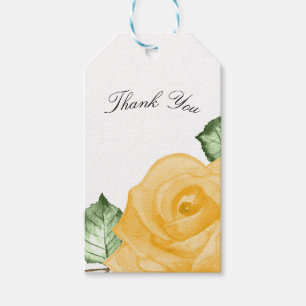 Gelbe Rose Brautparty Elegantes Hochzeitsgeschenk Geschenkanhänger
