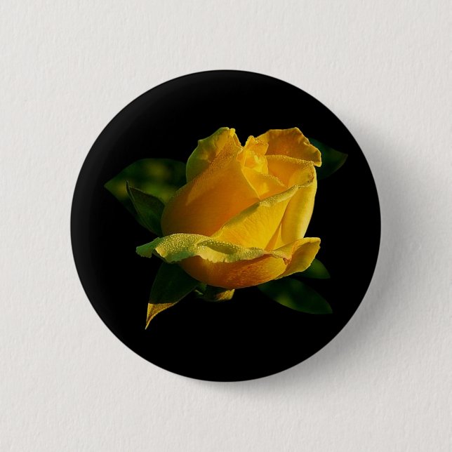 Gelbe Rose Button (Vorderseite)