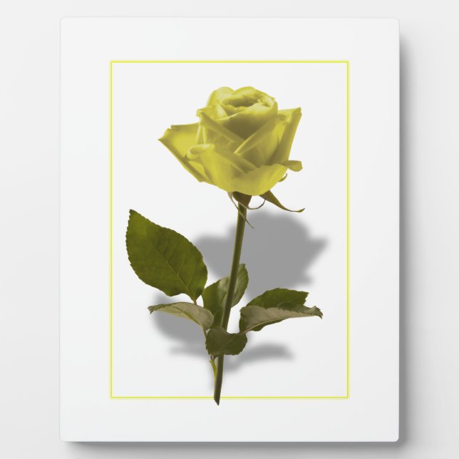 Gelbe Rose der Freundschaft Fotoplatte (Vorderseite)