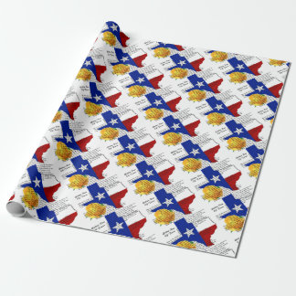 Gelbe Rose des zivilen Kriegs-Liedes Texas Geschenkpapier