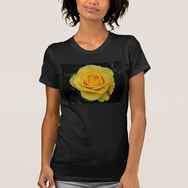 Gelbe Rose DSCF0127 T-Shirt (Vorderseite)