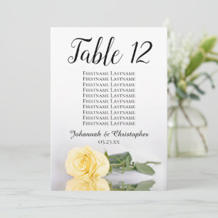 Gelbe Rose Elegant 10 Namen Hochzeit Sitzordnung