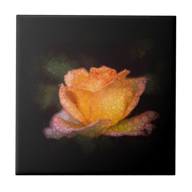 Gelbe Rose Fliese (Vorderseite)