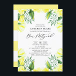 Gelbe Rose Floral Bar Mitzvah Einladung<br><div class="desc">Laden Sie Familie und Freunde mit dieser blumenreichen Bar Mitzvah-Einladung ein. Es zeigt Aquarellbilder von gelben Rosen und grünen Akzenten. Personalisieren Sie diese durch Hinzufügen von Namen,  Uhrzeit,  Datum,  Ort,  Adresse und anderen Details. Diese blumenreiche Einladung ist ideal für den Frühling und Sommer Bar Mitzvahs.</div>