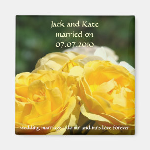 Gelbe Rose Gastgeschenke Hochzeiten Magnet Verheir
