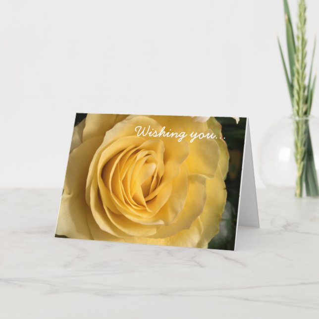 Gelbe Rose Geburtstagskarte Karte (Vorderseite)