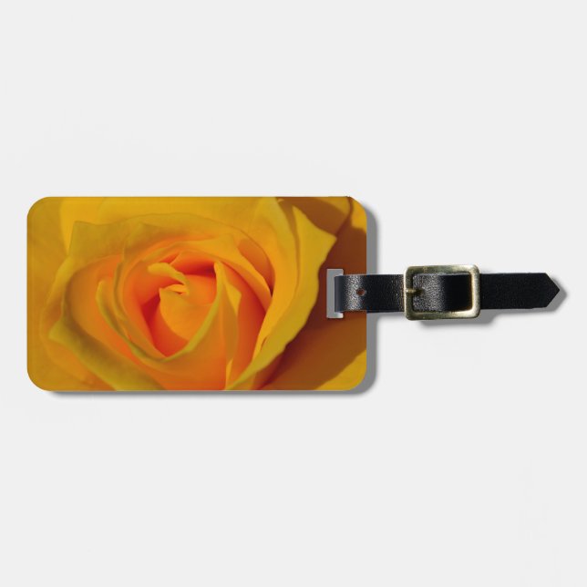 Gelbe Rose Gepäckanhänger (Vorderseite horizontal)