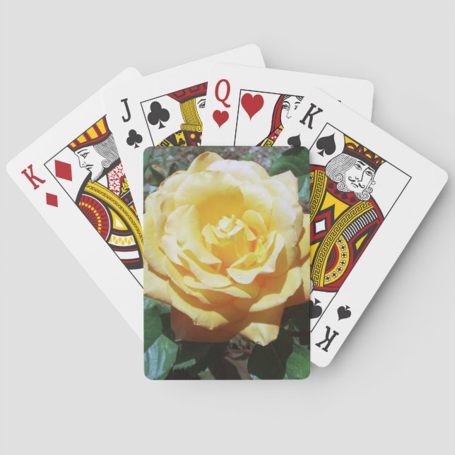 Gelbe Rose große Druckkarten Spielkarten (Rückseite)