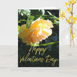 Gelbe Rose-Happy-Valentinstag-Karte Karte