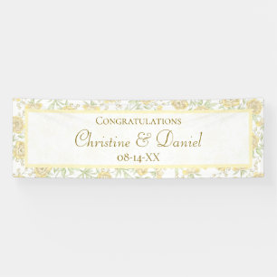 Gelbe Rose Hochzeit Banner