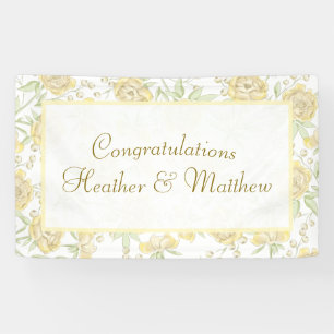 Gelbe Rose Hochzeit Banner