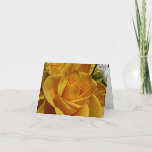 Gelbe Rose Karte (Vorderseite)