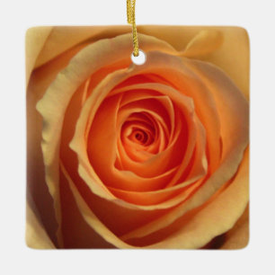 Gelbe Rose Keramikornament