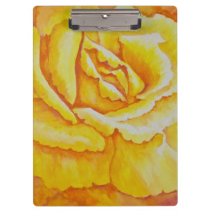 Gelbe Rose Klemmbrett
