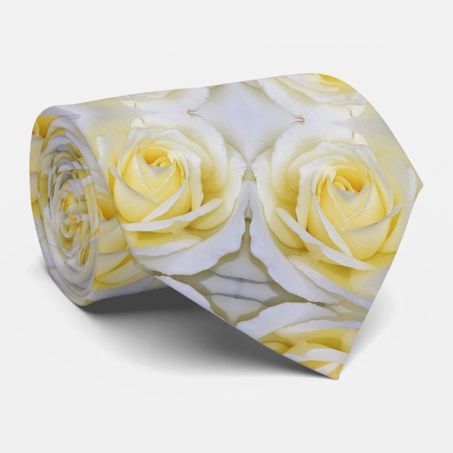 Gelbe Rose Krawatte (Gerollt)