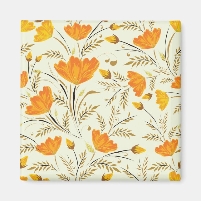 Gelbe Rose Magnet (Vorne)