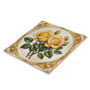 Gelbe Rose Moderne schöne Sammlung Fliese
