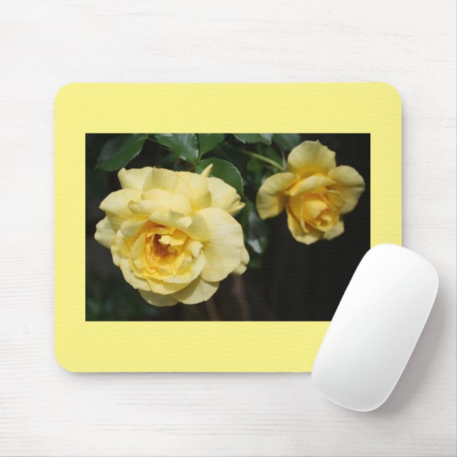 Gelbe Rose Mousepad (Mit Mouse)