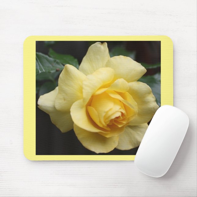 Gelbe Rose Mousepad (Mit Mouse)