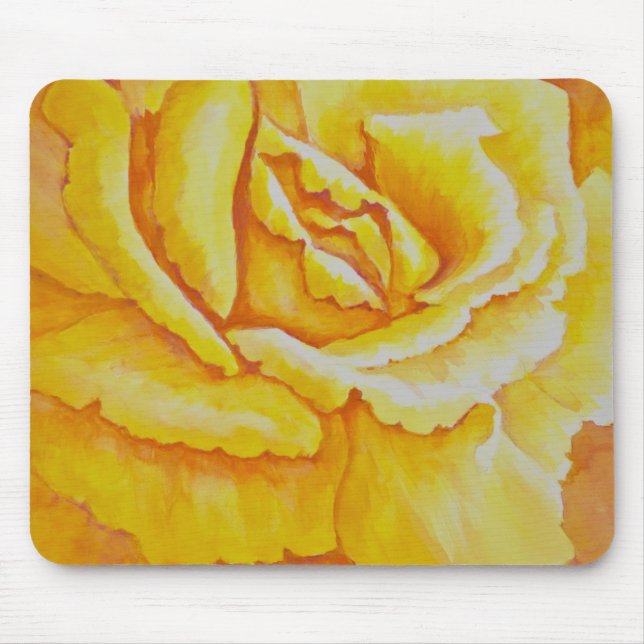 Gelbe Rose Mousepad (Vorne)