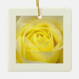Gelbe Rose Nahaufnahme Keramikornament
