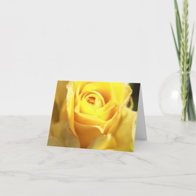Gelbe Rose Notecards Karte (Vorderseite)