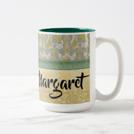 Gelbe Rose personalisiert Zweifarbige Tasse