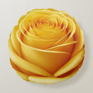 Gelbe Rose Rundkissen Rundes Kissen