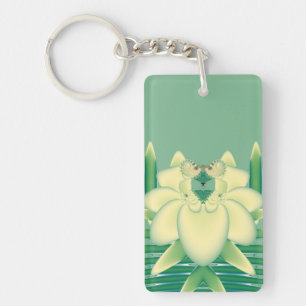 Gelbe Rose Schlüsselanhänger