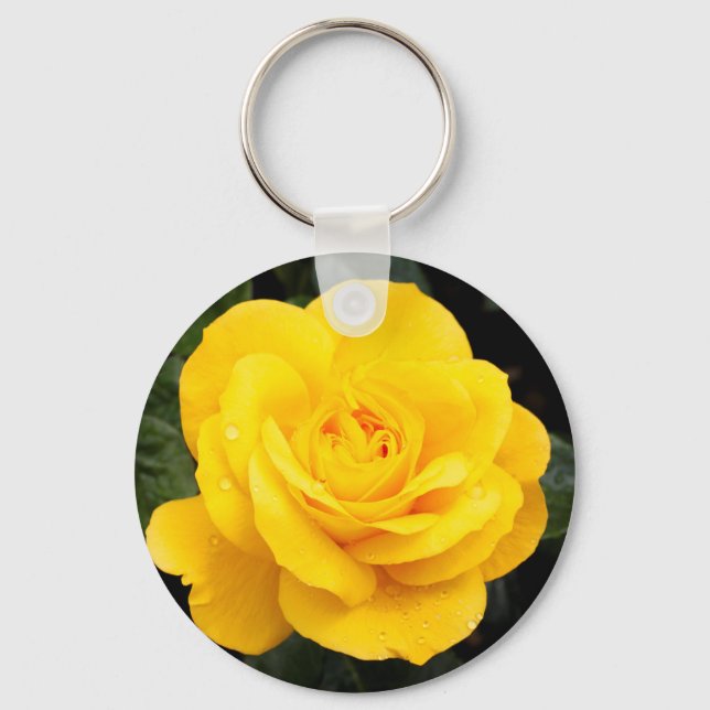 Gelbe Rose Schlüsselanhänger (Vorderseite)