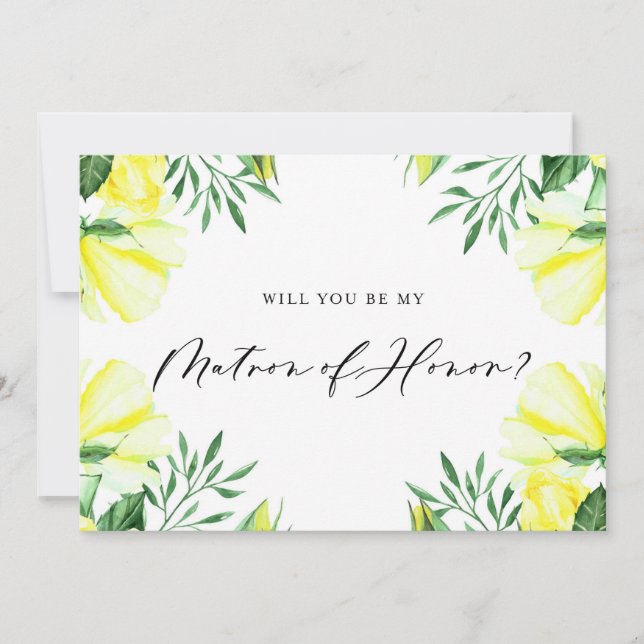 Gelbe Rose sind meine Ehrenmatrone (Vorderseite)