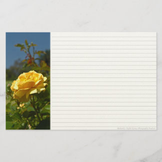 Gelbe Rose Stationery Briefpapier
