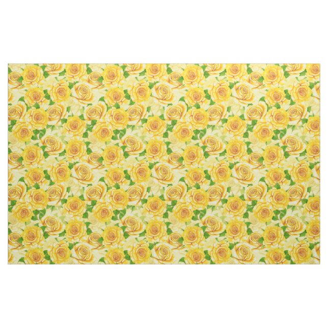 Gelbe Rose Stoff (Fat Quarter (45,7 x 55,9 cm))