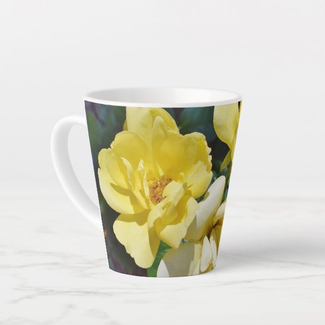 Gelbe Rose-Tasse Milchtasse (Linke Ecke)